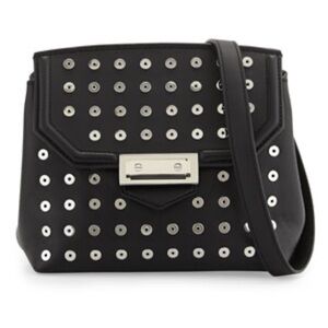 Alexander Wang
Marion Leather Crossbody Bag Eyelets Black Genesis Flap Grommets